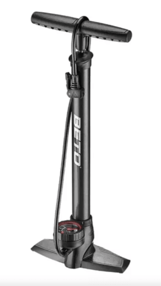 Bombín Pie BETO con manometro Gris1