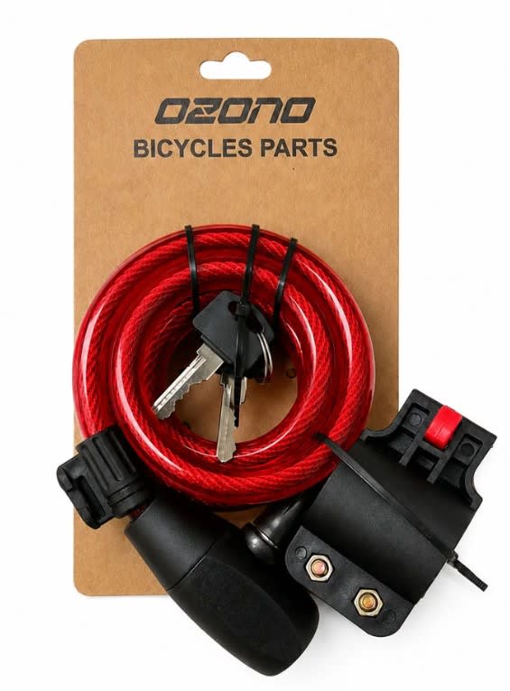 CANDADO LLAVE-120.108 12MM 1200MM ROJO1