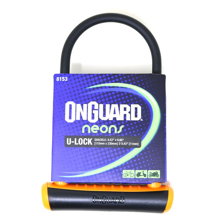 Candado OnGuard Llave U-Lock NS 115X230mm Naranjo2