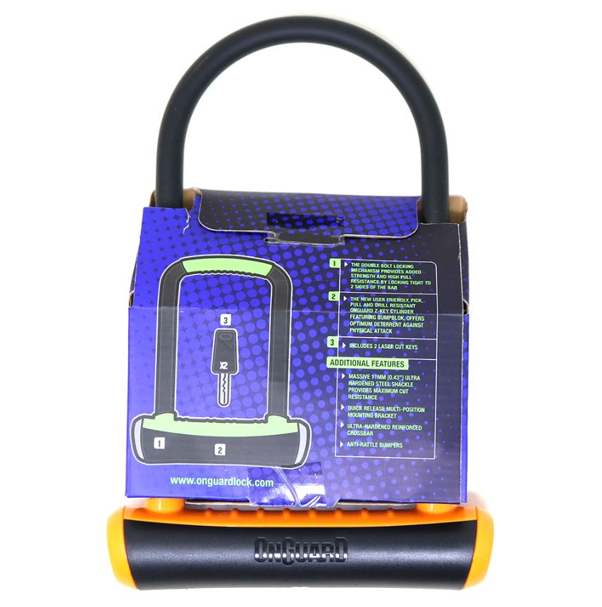 Candado OnGuard Llave U-Lock NS 115X230mm Naranjo3