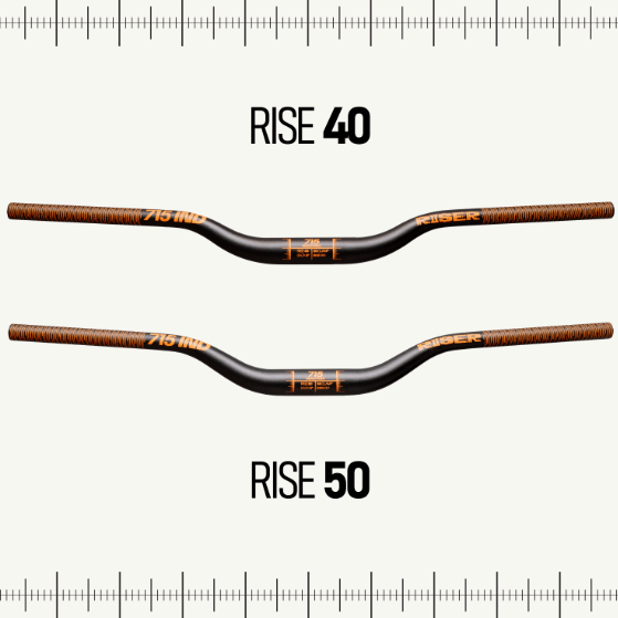 MANILLAR 715IND RISER BLK/BROWN 35 CLAMP RISE: 50MM4