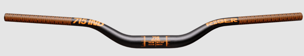MANILLAR 715IND RISER BLK/ORANGE 35 CLAMP RISE: 50MM2