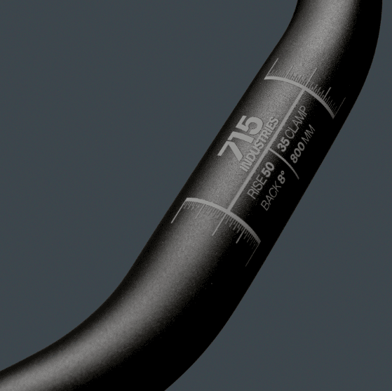 MANILLAR 715IND RISER BLK/ORANGE 35 CLAMP RISE: 50MM3