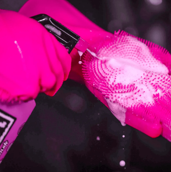 GUANTE SILICONA PARA LAVADO DEEP SCRUBBER ROSA T/L (20406) MUC-OFF2