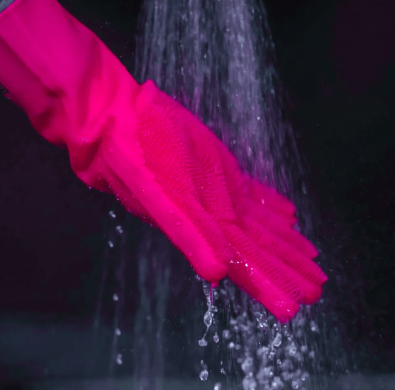 GUANTE SILICONA PARA LAVADO DEEP SCRUBBER ROSA T/L (20406) MUC-OFF4