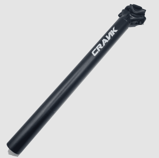 TUBO DE ASIENTO CRANK 31.6X400MM NEGRO CON LOGO BLANCO CRANK1