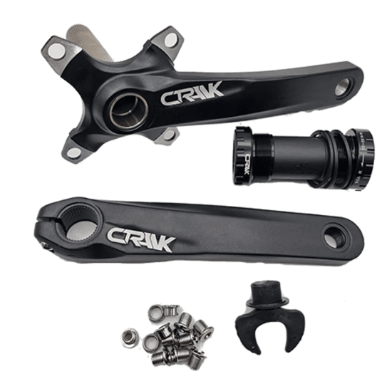 Volante aluminio con eje integrado CRANK 170mm negro CRANK1