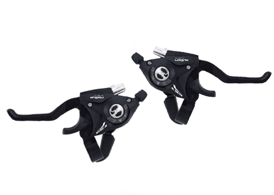 Manillas de Cambio y Freno RADIUS, 7 Velocidades, 2 Dedos, Diseño Ergonomico, Black1