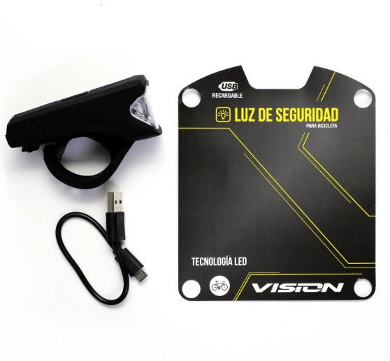 LUZ LED FOCO BEST DELANTERO 0,5 W. BLANCO RECARGABLE USB SILICONA BS-FT121W1