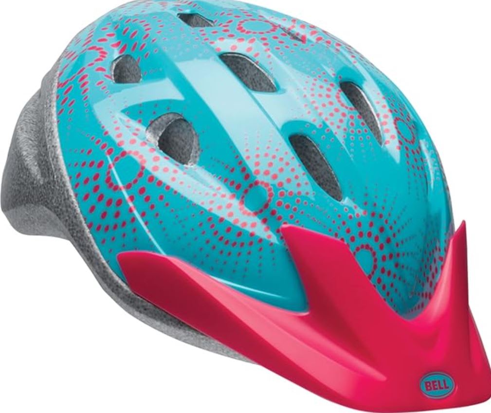 CASCO INFANTIL BELL AZUL ROSADO TALLA 52 - 56 CM  5- 8 AÑOS1