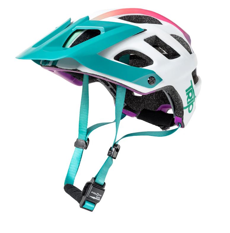 CASCO TRIP ENDURO WHITE/TURQ s/m1