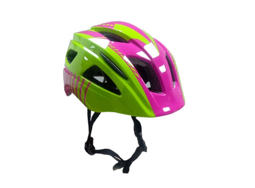Casco FOSS Niña, Endurance, In-Mould, Green/Pink, 44-521