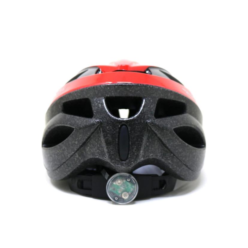 Casco Radical Mountain MTB NT Con Luz Rojo Negro M 56-57cm3
