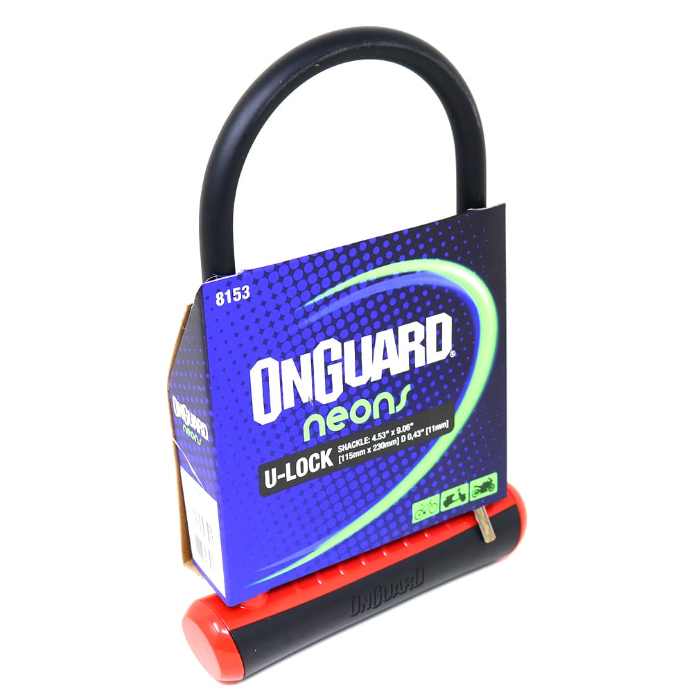 Candado OnGuard Llave U-Lock NS 115X230mm Rojo1