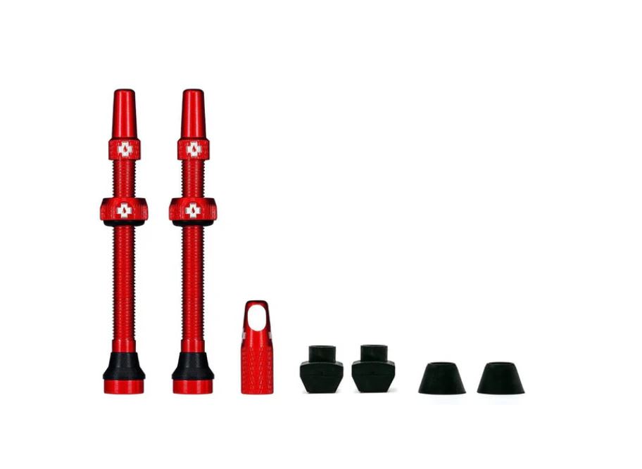 KIT VALVULAS MUC-OFF TUBELESS 60MM RED (1055)1