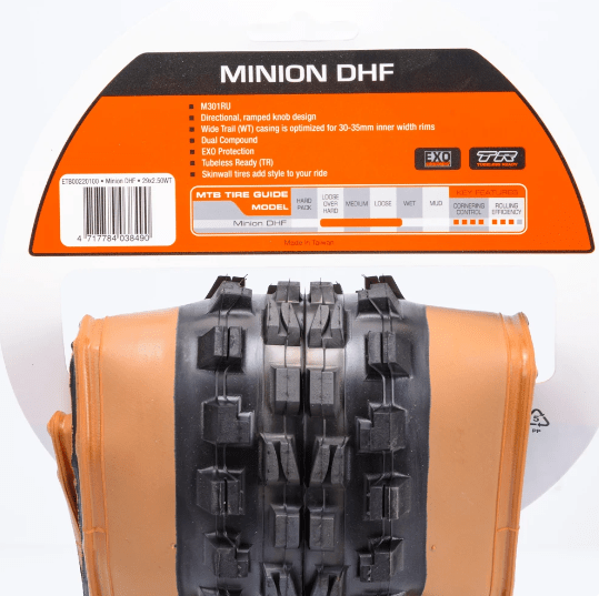 NEUMÁTICO KEVLAR MINION DHF 29 X 2.5 WT EXO TR  BANDA CAFÉ2