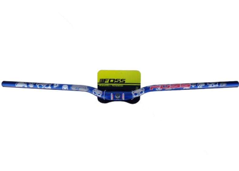Manubrio FOSS Anodizado, Skull, Aluminio, 31,8x810mm, Blue2