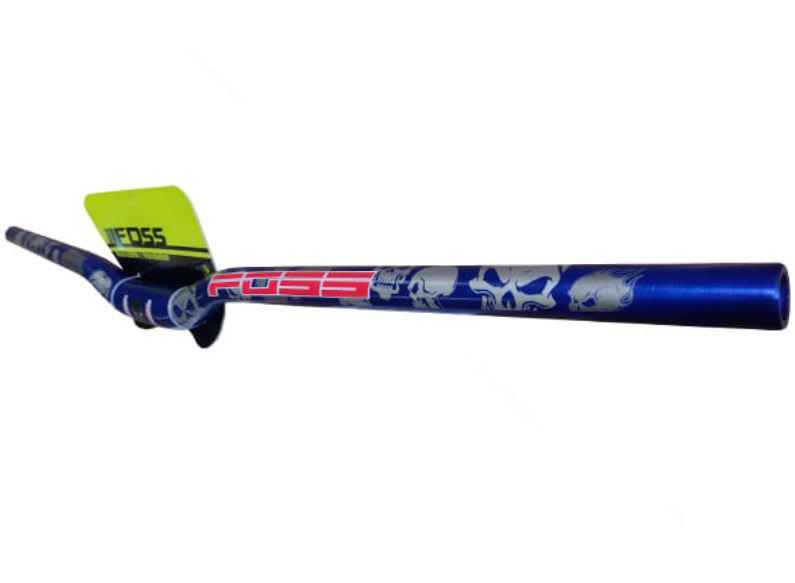 Manubrio FOSS Anodizado, Skull, Aluminio, 31,8x810mm, Blue1