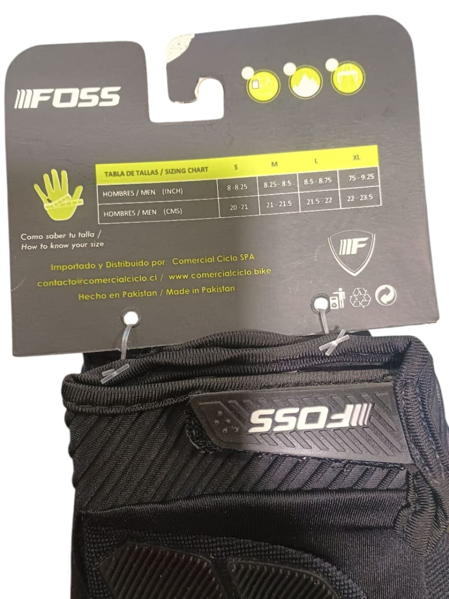 GUANTE FOSS RIPPER BLACK TALLA S1