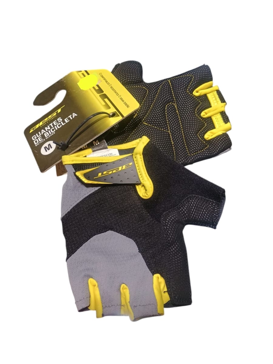 GUANTE BEST GRIS/AMARILLO TALLA M MODELO SB-01-85184