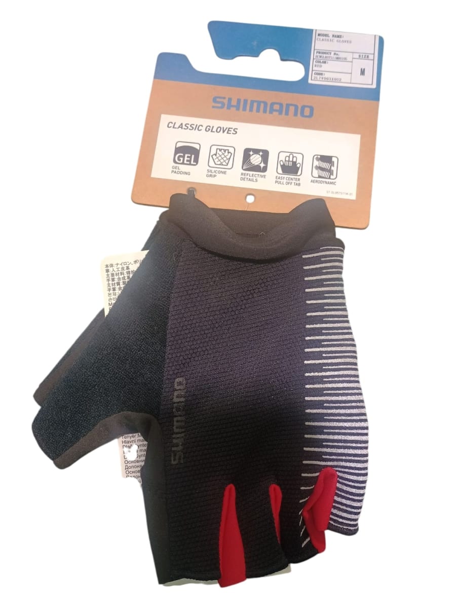 Guante Shimano CLASSIC GEL rojo TALLA M Hombre CW-GLBS-TS11M3