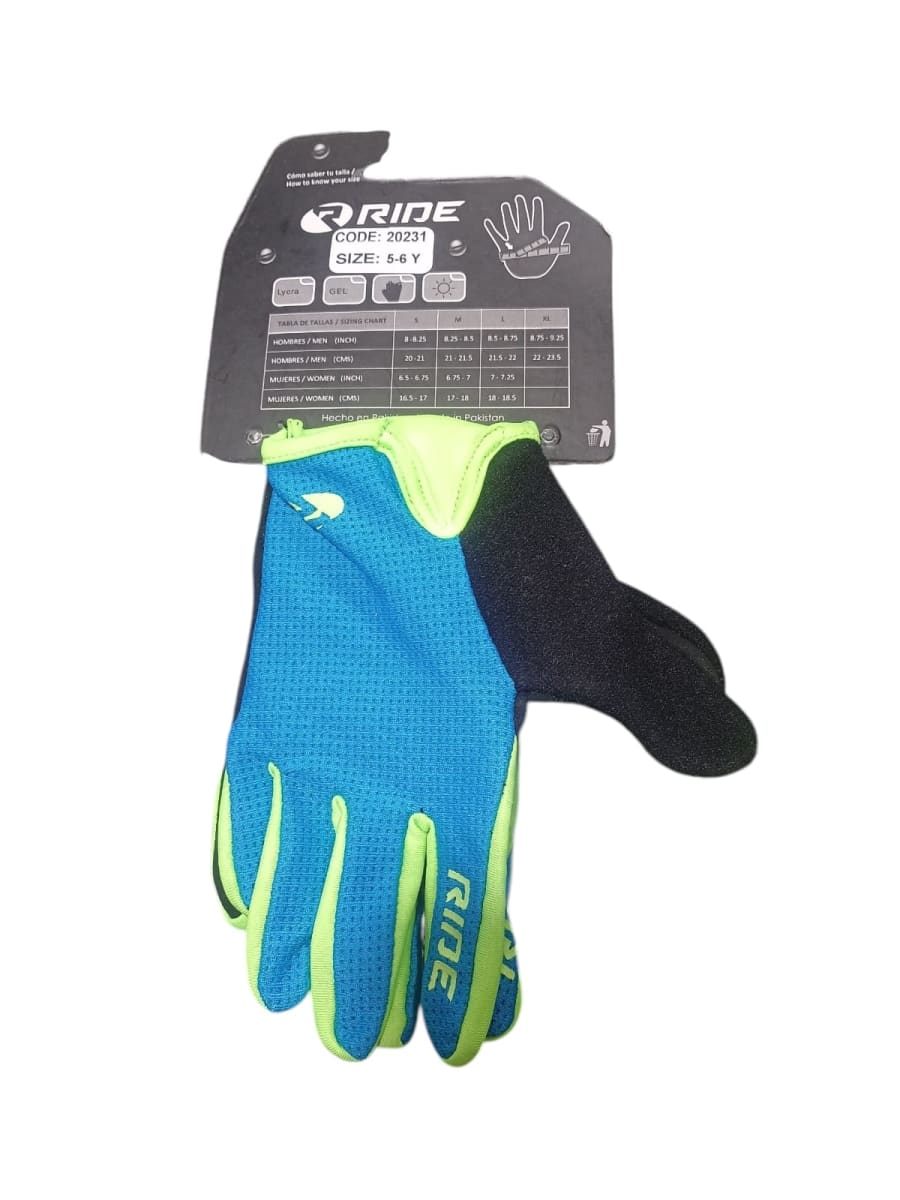 Guantes Dedos Largos de Niño azul / verde 5-6 años3