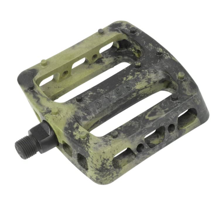 Pedales BMX Odyssey Twisted Pro Negro Verde Militar1