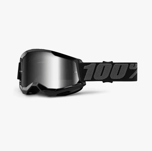 ANTIPARRA 100% STRATA 2 GOGGLE BLACK-MIRROR SILVER LENS1