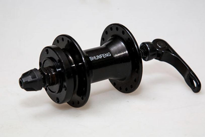 Maza China Delantera 9x100mm 36H QR Disco 6P Aluminio Negro1