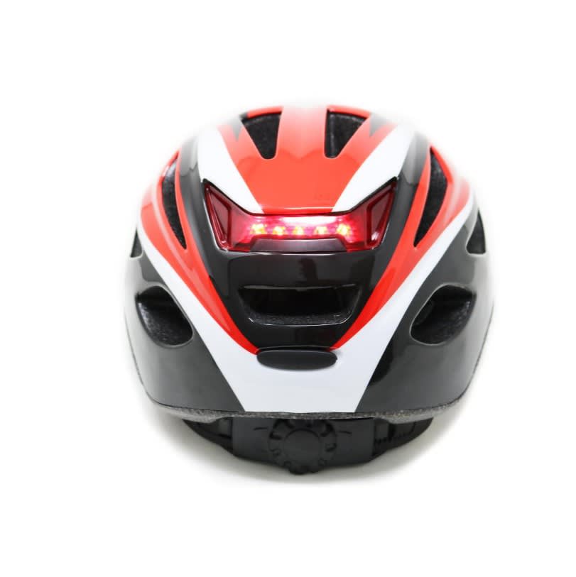 CASCO RADICAL MOUNTAIN MTB CON LUZ ROJO NEGRO L 58 - 59 CM2