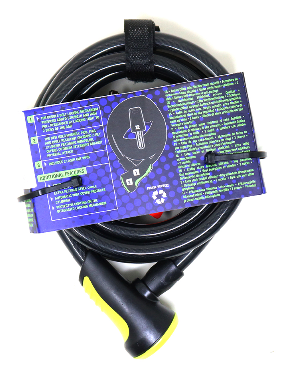 Candado ONGUARD 180cm x 12mm Amarillo3