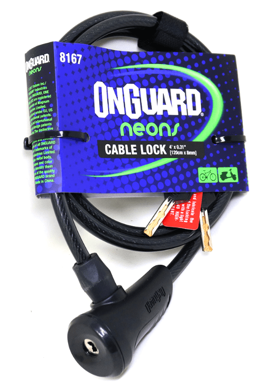 Candado ONGUARD 120cm x 8mm Negro1
