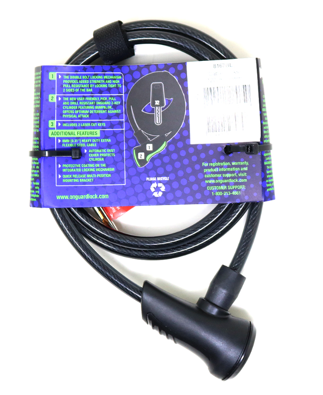 Candado ONGUARD 120cm x 8mm Negro3