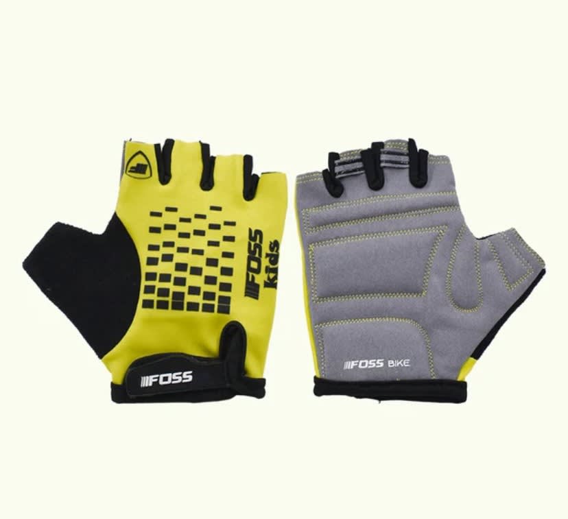 Guante FOSS Niño Lycra Acolchado amarillo Talla 7-9 años1