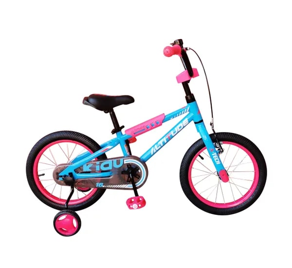 Bicicleta Altitude Kidu Aro 16 celeste/rosada1
