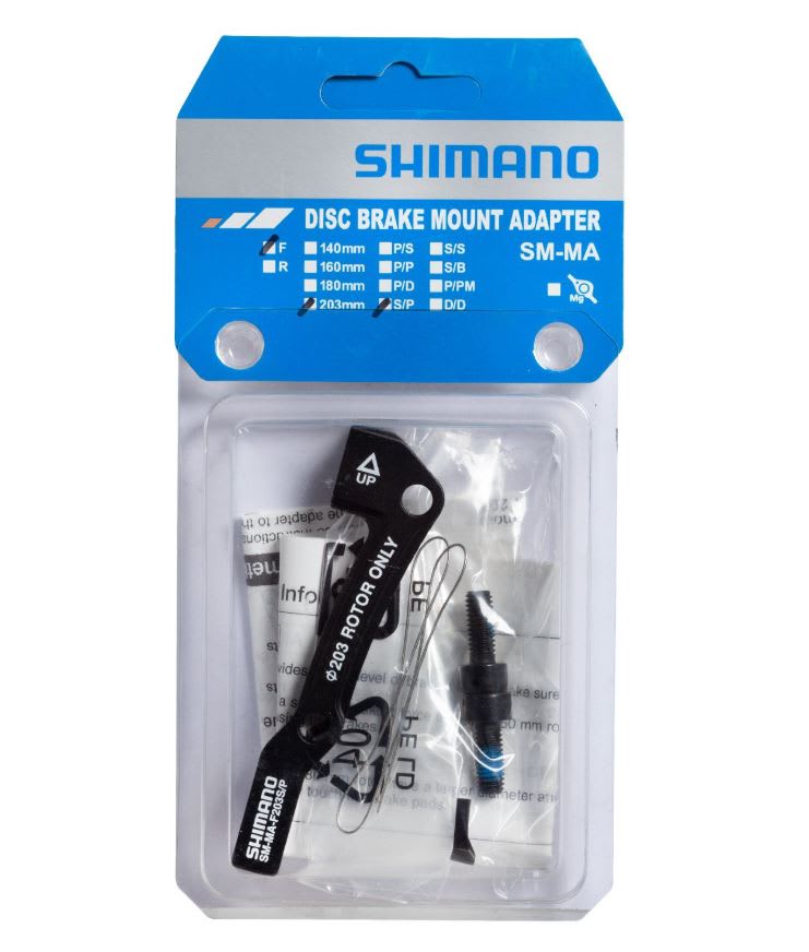 ADAPTADOR FRENO SHIMANO SM-MA-F203 S/P FIXING BOLT X2, WIRE X1 IND. PACK ISMMAF203SPA1