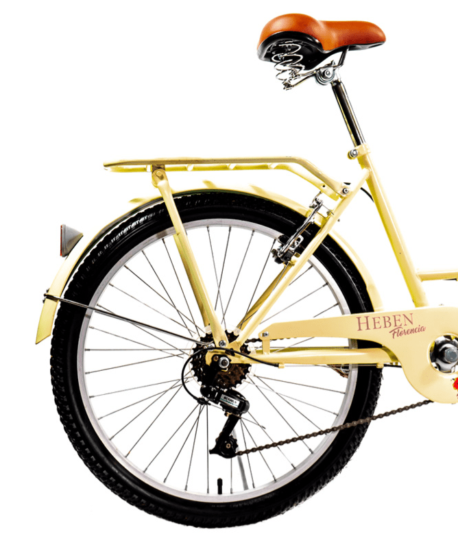 Bicicleta Heben Florencia 6v Aro 24 Crema2