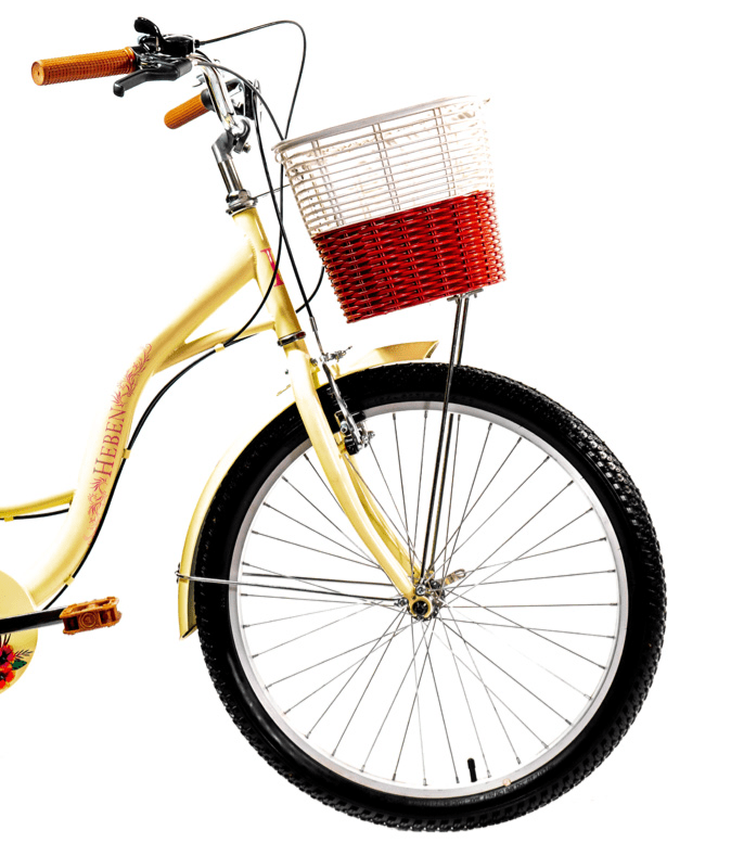 Bicicleta Heben Florencia 6v Aro 24 Crema3