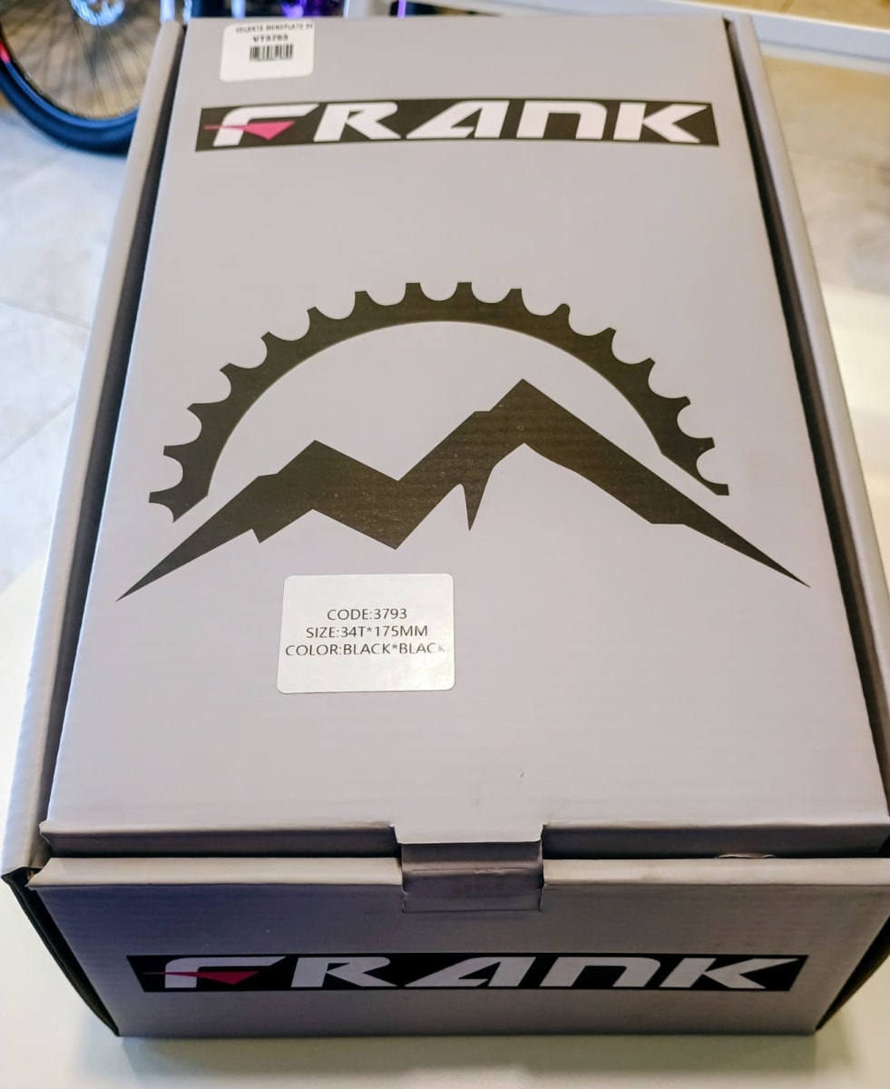 VOLANTE MONOPLATO 34T(S) FRANK ELF BLACK INT6