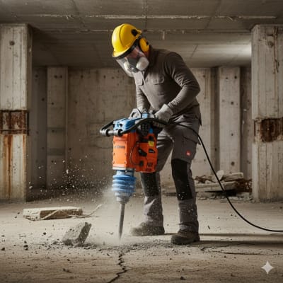 Serv. de demolición con martillo demoledor1