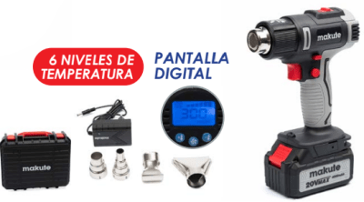 Pistola de calor inalámbrica CHG001-B 20V 4.0Ah