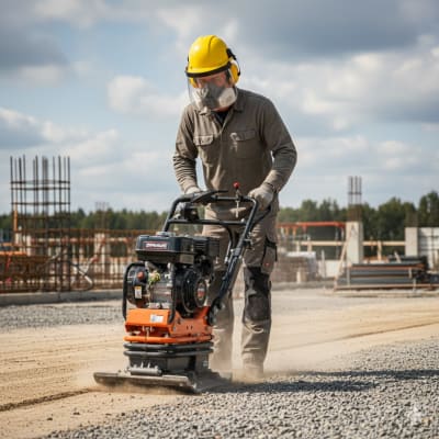 Serv. de Compactación con plancha compactadora