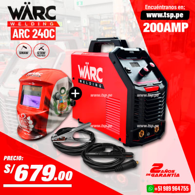 SOLDADORA INVERTER 200AMP WARC ARC240C