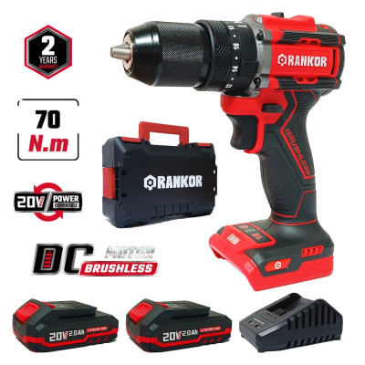 TALADRO PERCUTOR BRUSHLESS 20V RANKOR