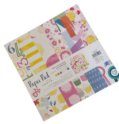 BLOCK CARTULINAS SCARBOOKING 25.5X25.5CM 24 hojas VARIOS DISEÑOS