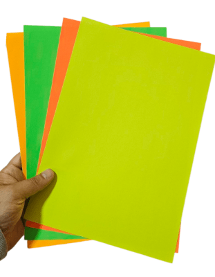 Cartulinas Fluorescente C/Adhesivo 170grs A4