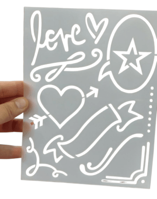Heidi Swapp Minc Stencil Diseños Love