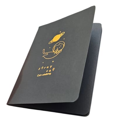 Mini Libreta Cosida Hojas Negras 10.4x14cm 24hojas