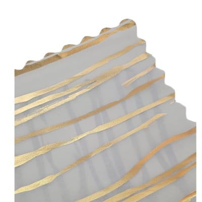 Pliego De Papel De Arroz Decorativo - 60x60 Cm - Blanco Con Dorado
