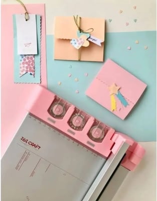 Guillotina Cizalla Rotativa Rosa A3 - 3 En 1